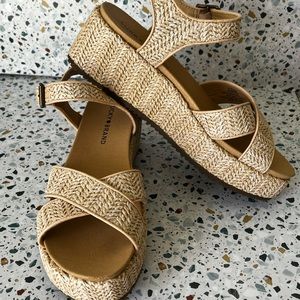 Lucky Brand Woven Platform Sandals - Size 7.5